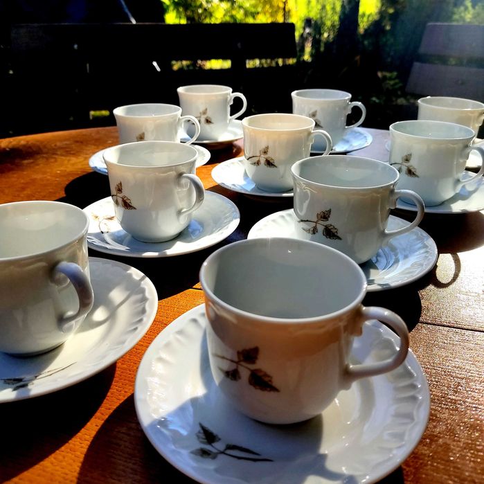 porcelana filiżanki do kawy herbaty Bogucice stare na 10 osób