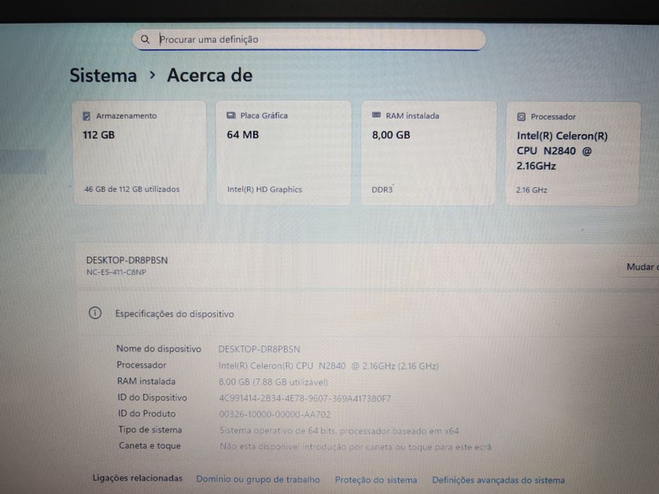 Portatil Acer 14"