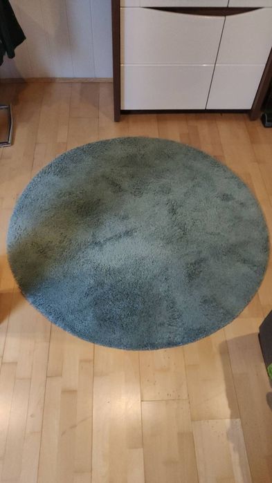 Dwie sztuki - dywan okrągły IKEA 130 cm szary-zielony
