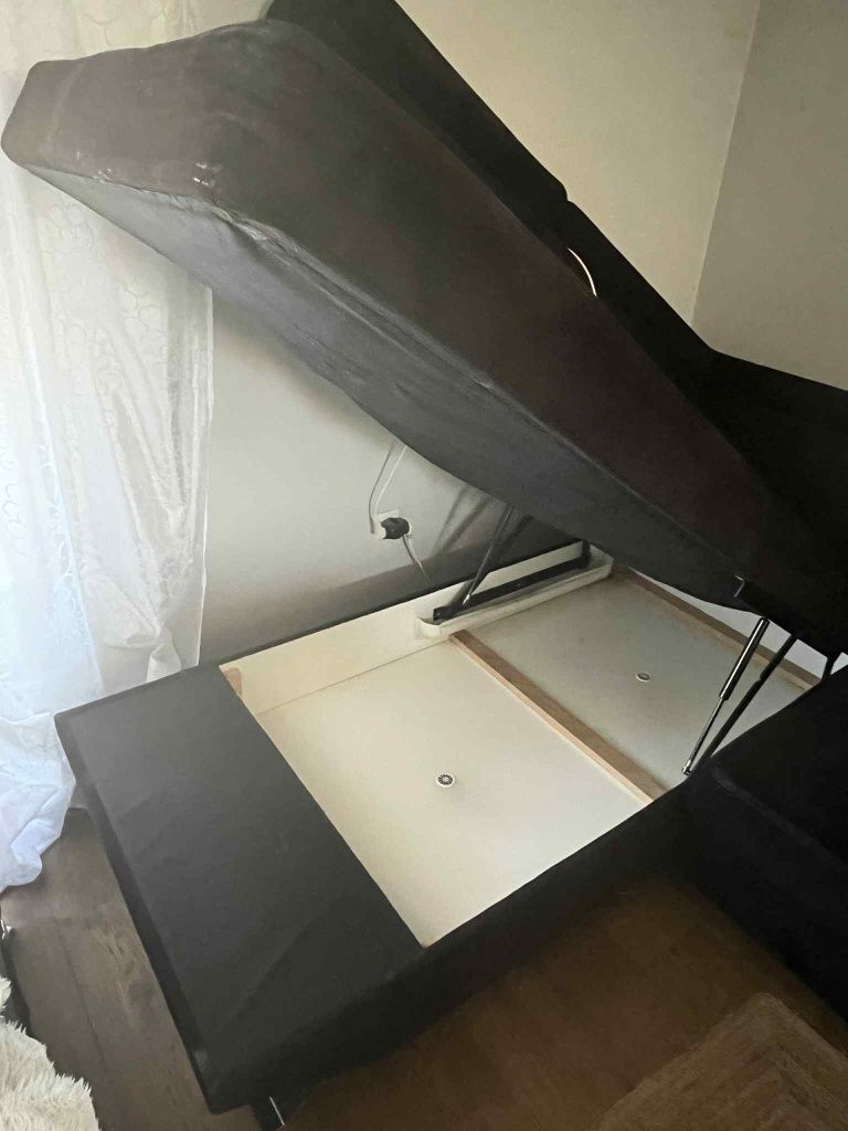 Narożnik z funkcją  spania czarny Polecam