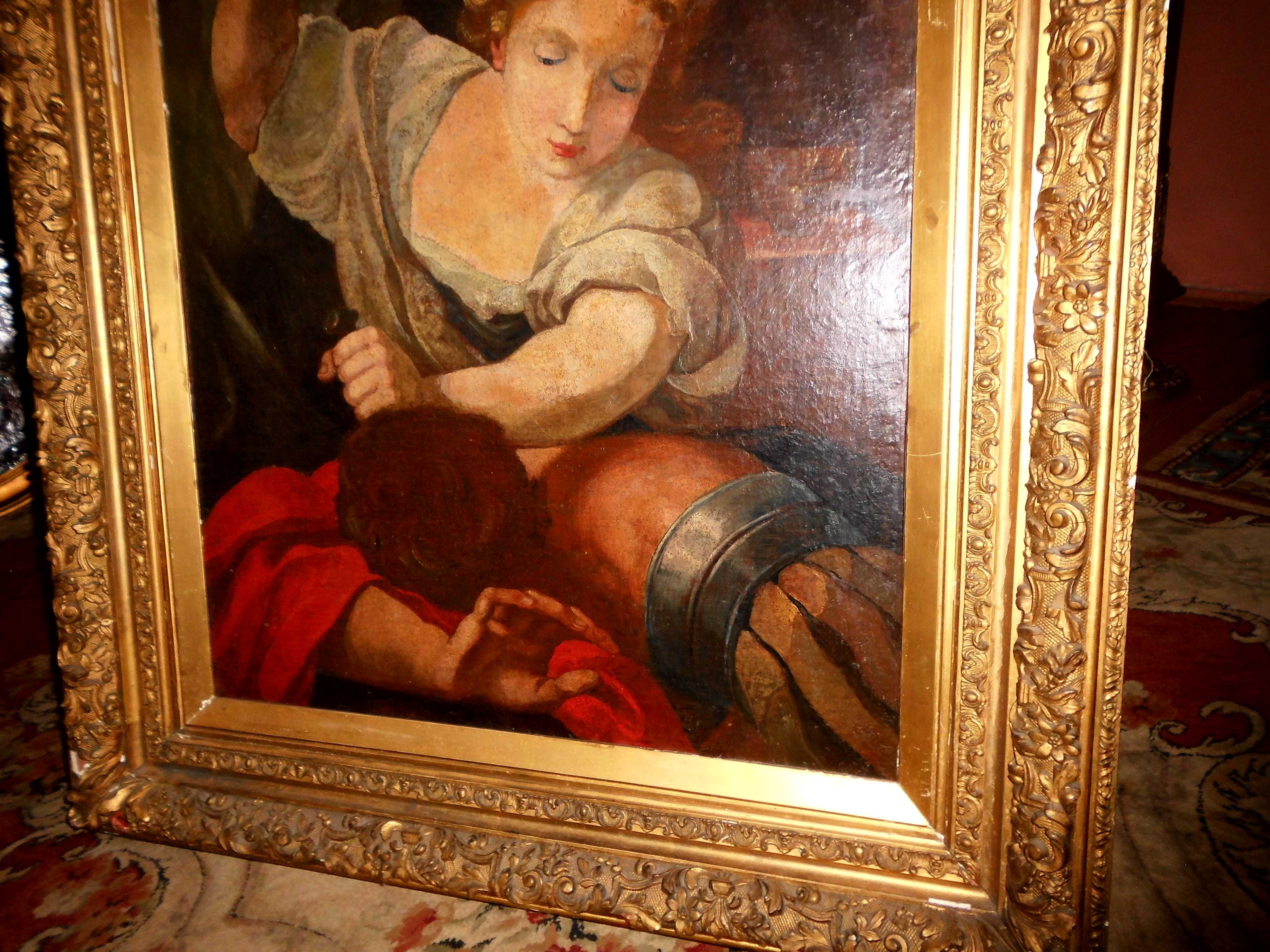 Obraz Jael zabijająca Sisera -Barok,Włochy XVII/XVIIIw.