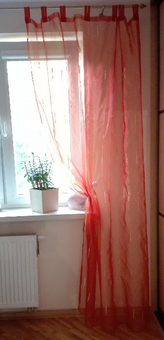 Firana/firanka z organzy - rozm. 154x250 cm (2szt-250zł, 4szt-400 zł)