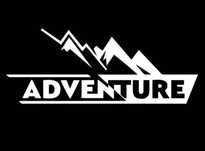 Góry ADVENTURE - 16cm x 6cm- naklejka na auto ścianę laptop motor