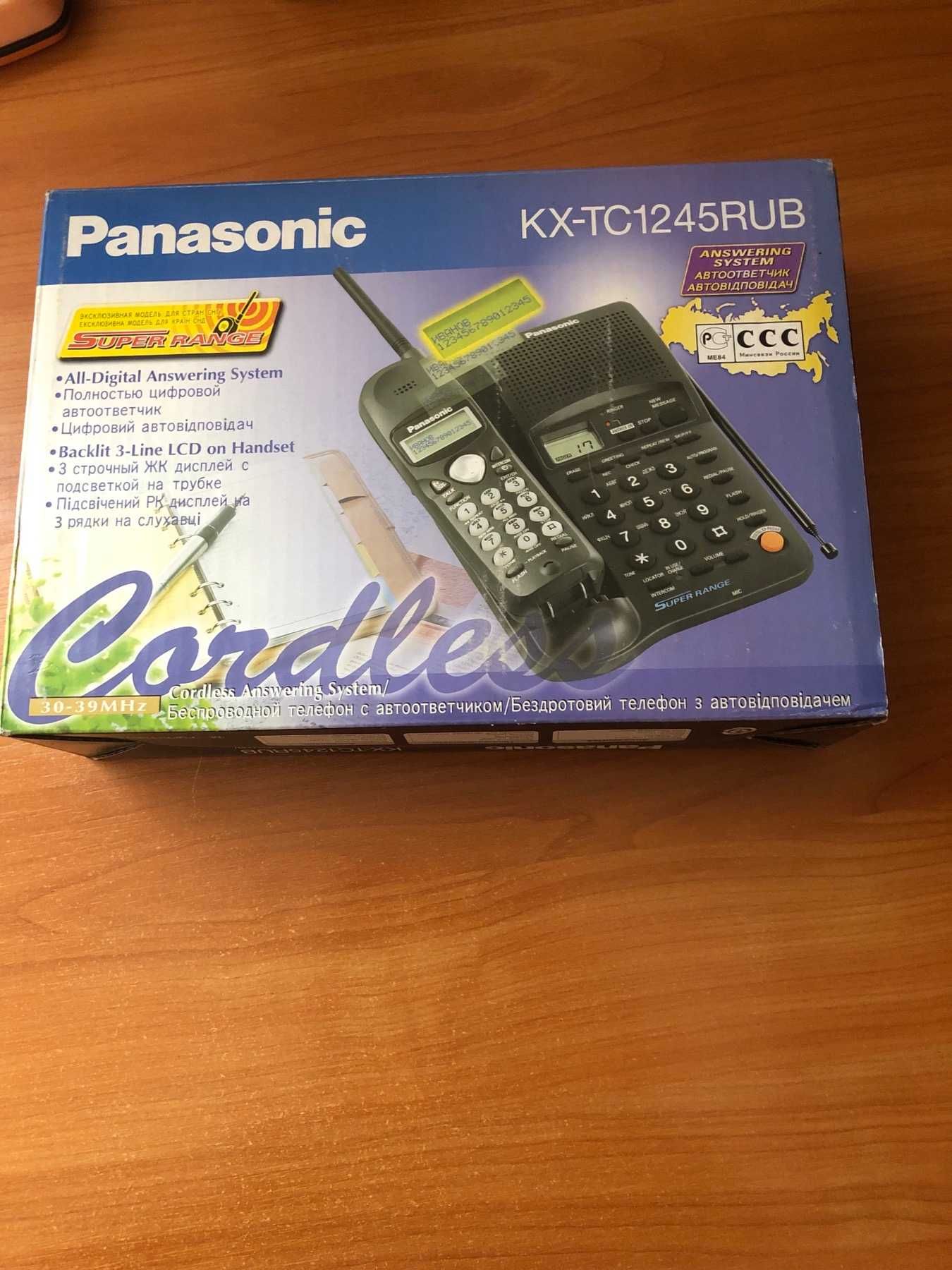 Багатофункціональний радіо телефон Panasonic модель KX-TC1245RUB