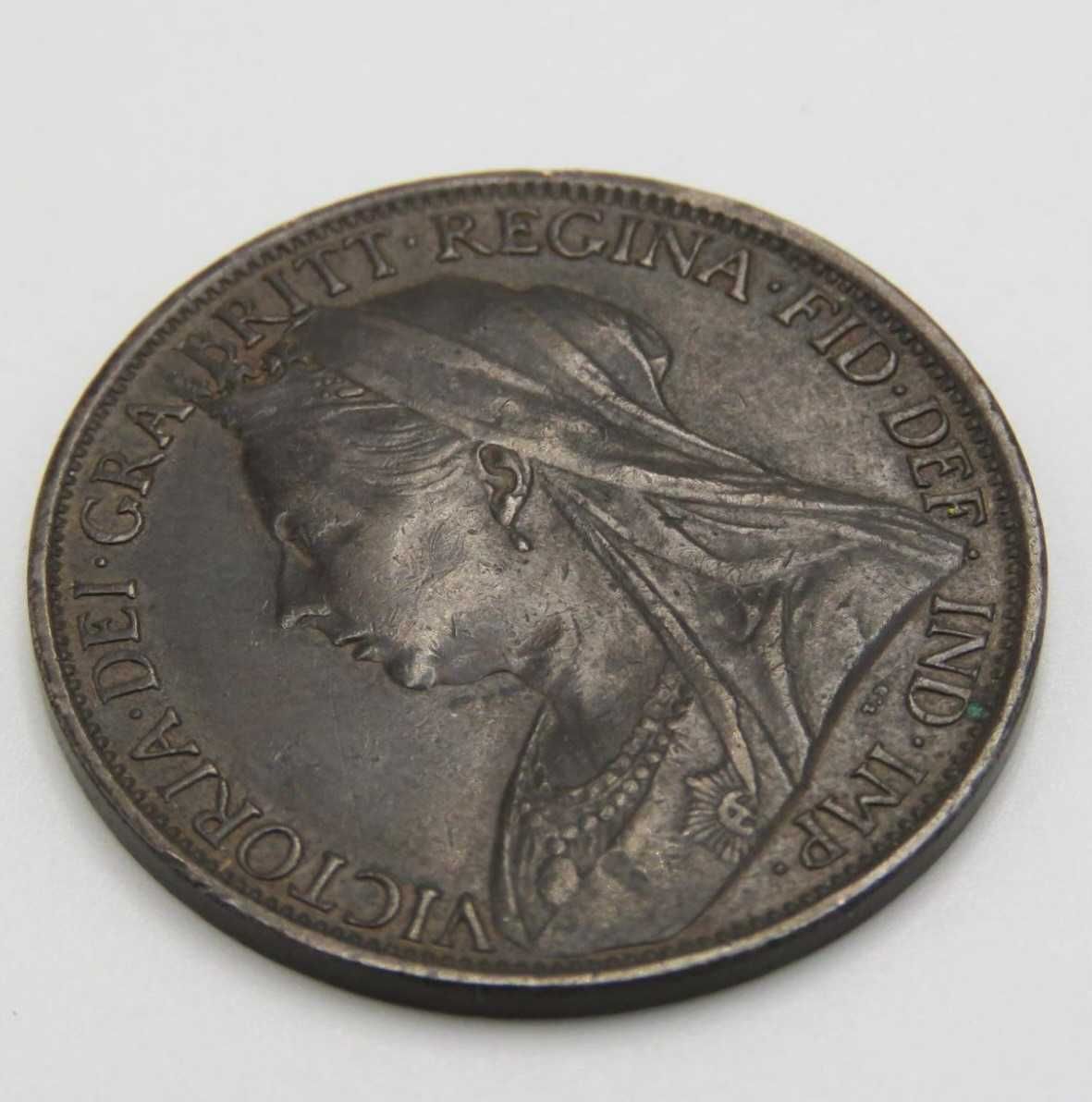 Moeda de 1 centavo da Grã-Bretanha de 1900