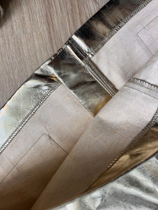 Міні спідниця золота, еко шкіра ASOS