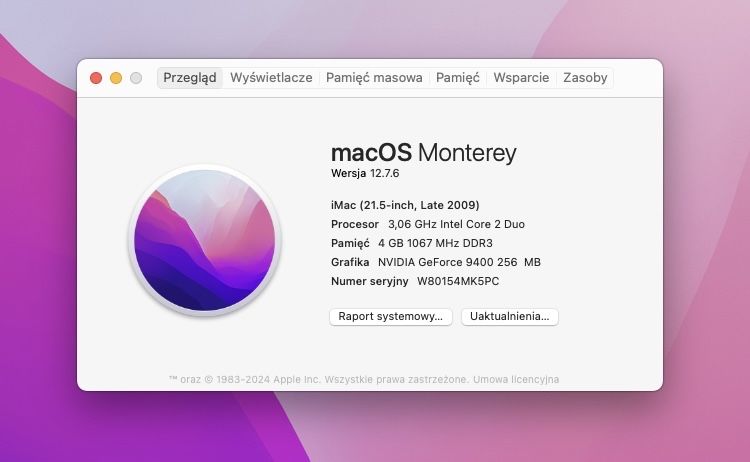 Komputer All in One Apple iMac 21.5” SSD 250GB OS X Monterey