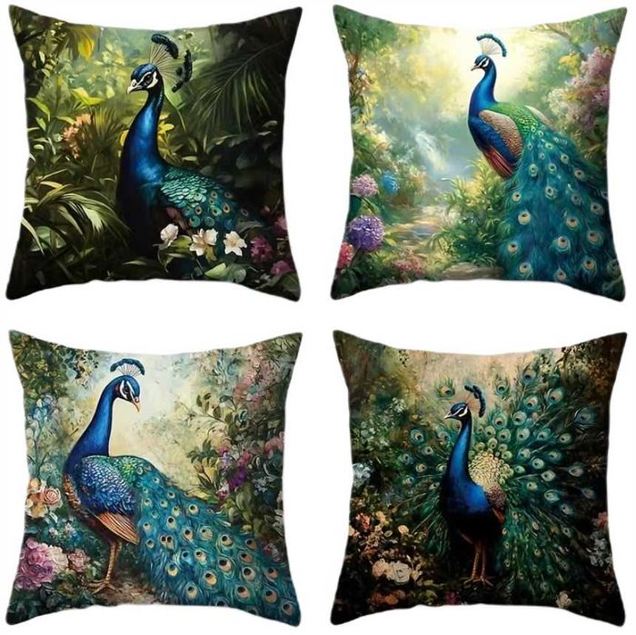 POSZEWKI 2D 45x45cm PAW KRÓLEWSKI dekoracyjne na poduszkę 4szt h244