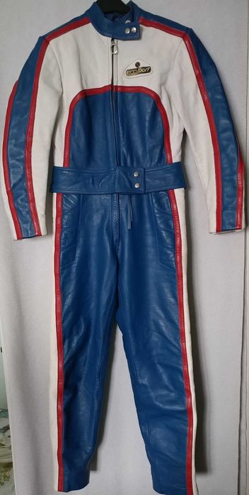 Кожаный мотокостюм S мотокомбинезон