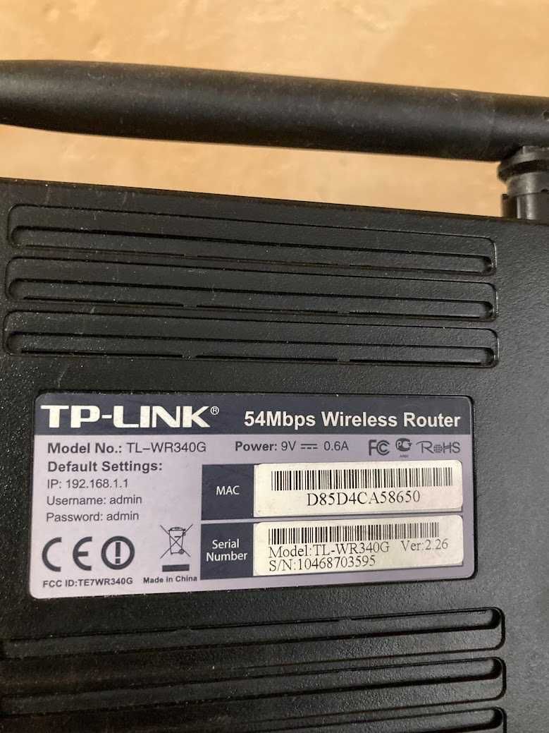 Router TP-Link TL-WR340G ruter