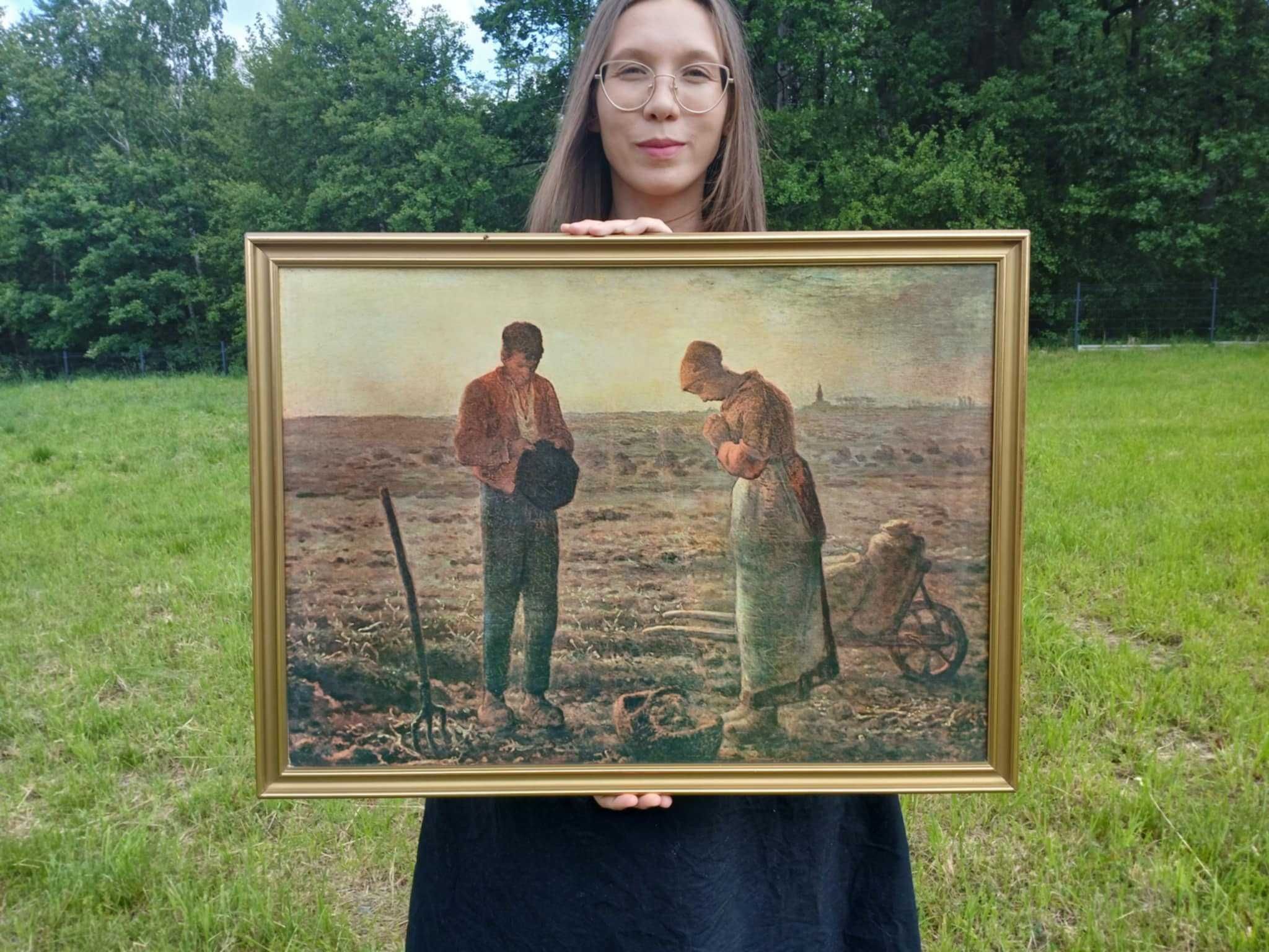 Obraz reprodukcja "Anioł Pański" Jean François Millet 75x55cm