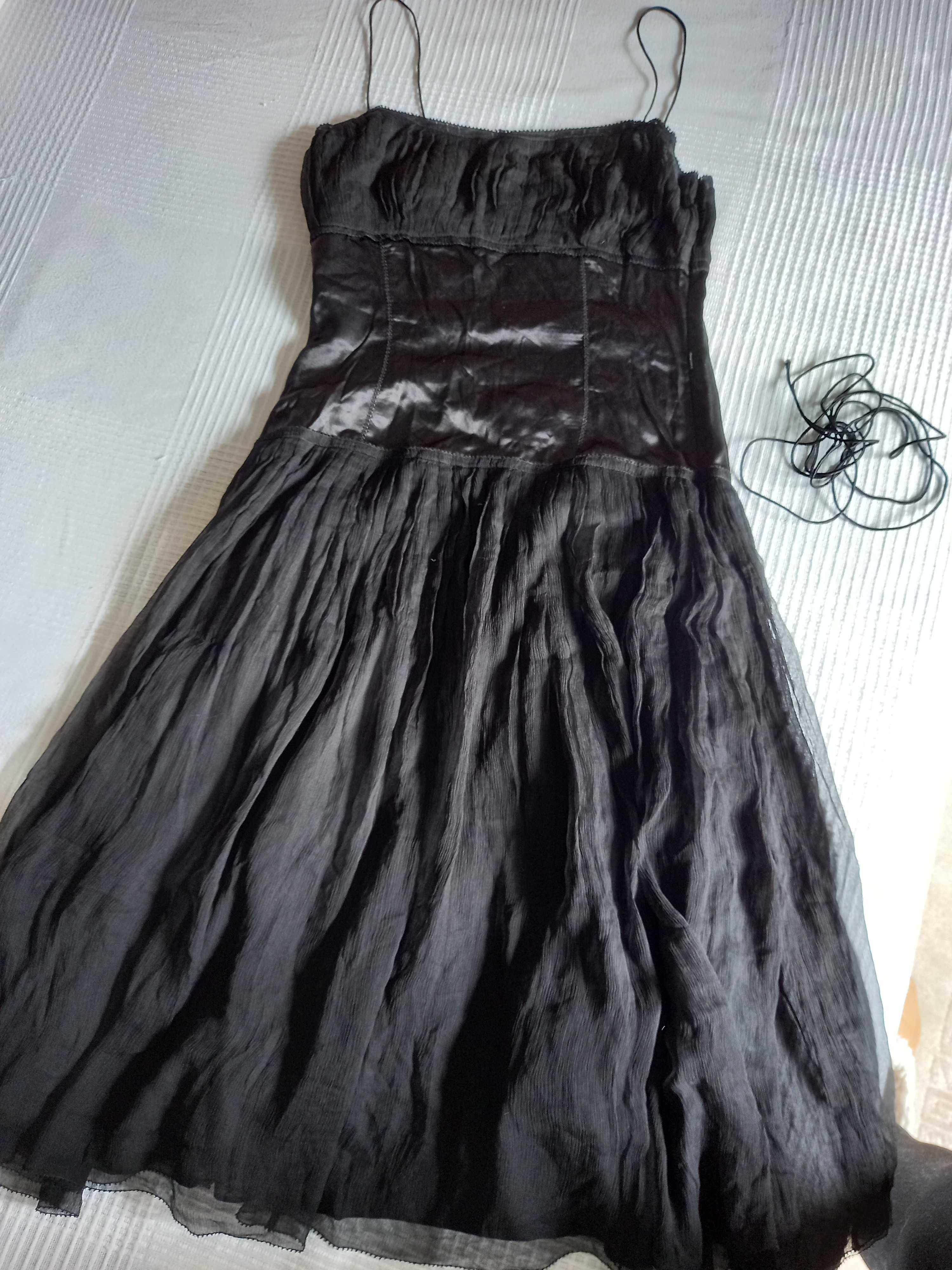 Vestido Massimo Dutti preto, Tam S