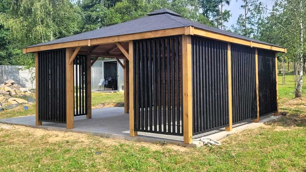 Promocja! -10% ALTANA OGRODOWA Drewniana NOEMI II 4x4m Lamele