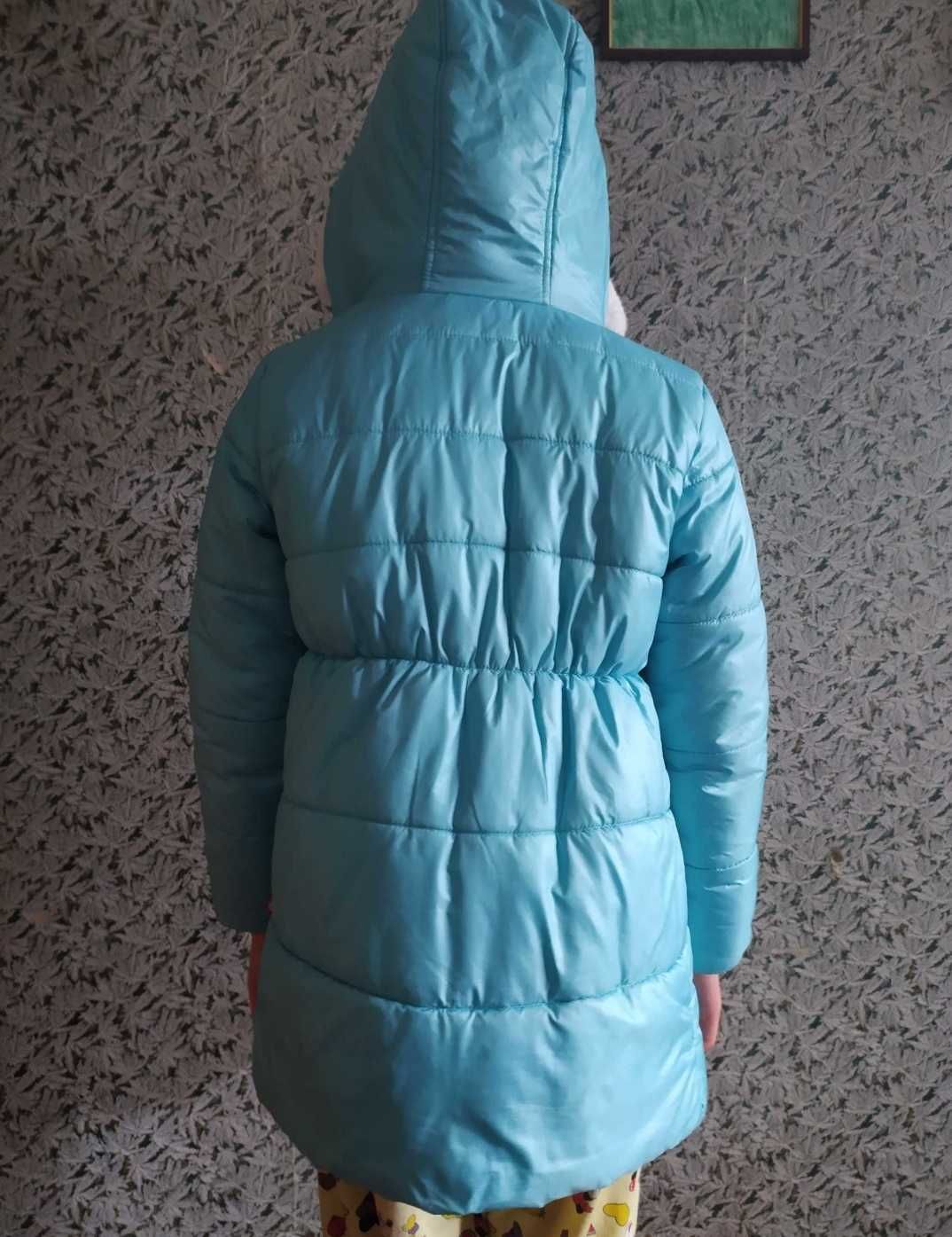 Зимняя куртка пуховик для девочки рост 140