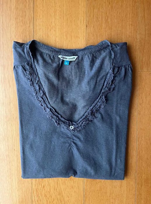 Camisola manga comprida cinzenta da White Stuff -Mulher- Tamanho 8 (S)