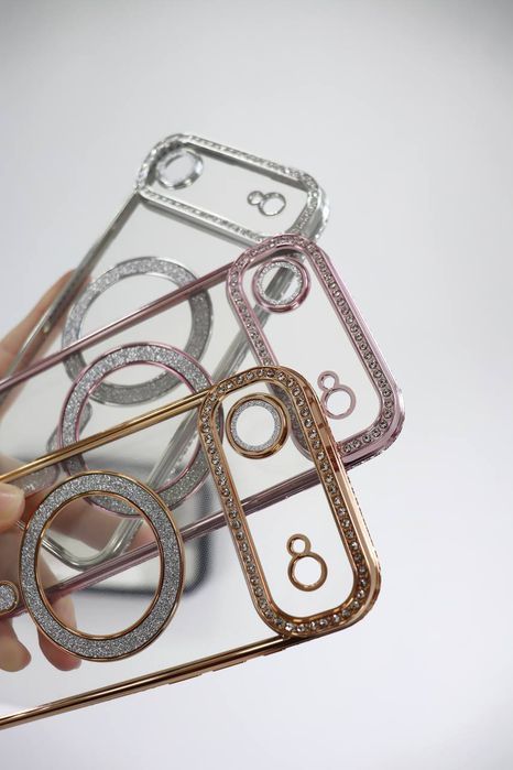 Прозорий чохол з камінцями MagSafe iPhone 17 Pro Max айфон про макс