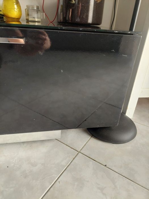 Móvel sala c/ leds preto