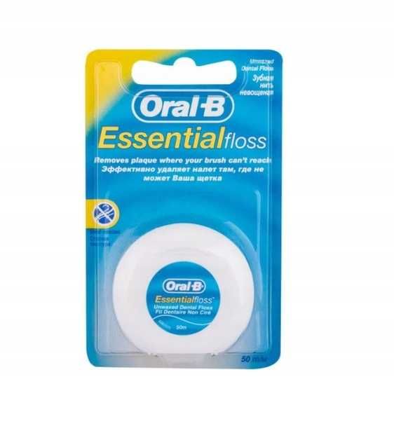 Oral-B Essential Floss Nić Dentystyczna 50m Niewoskowana UNWAX