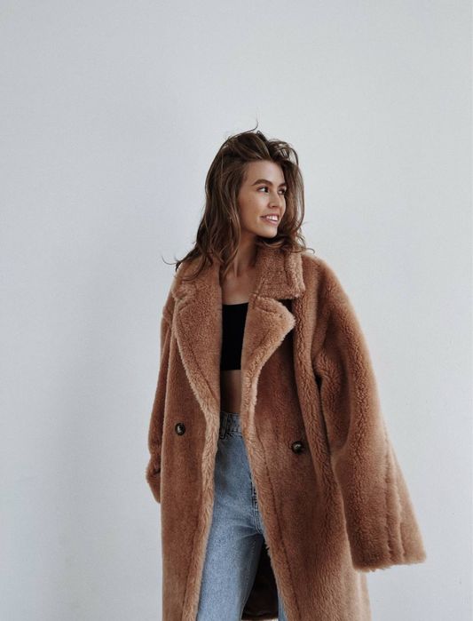 Bazhane xs еко шубка пальто teddy bear