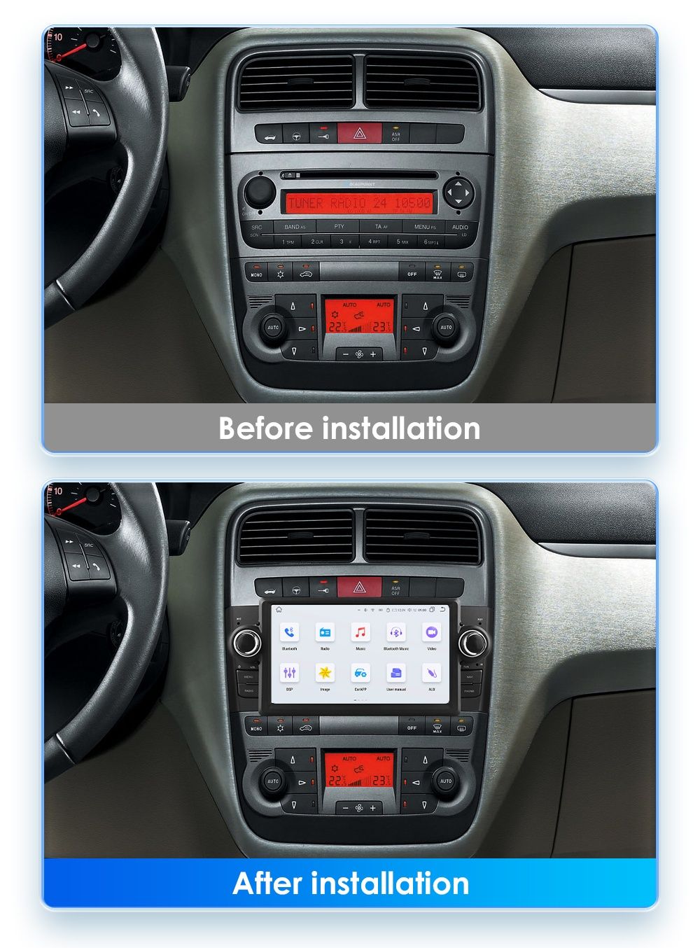 Radio nawigacja FIAT GRANDE PUNTO LINEA Android Navi GPS