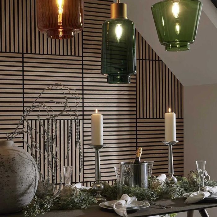 Lamele LITE DREWNO - Panel lamelowy 60x60 - Lamele  na płycie