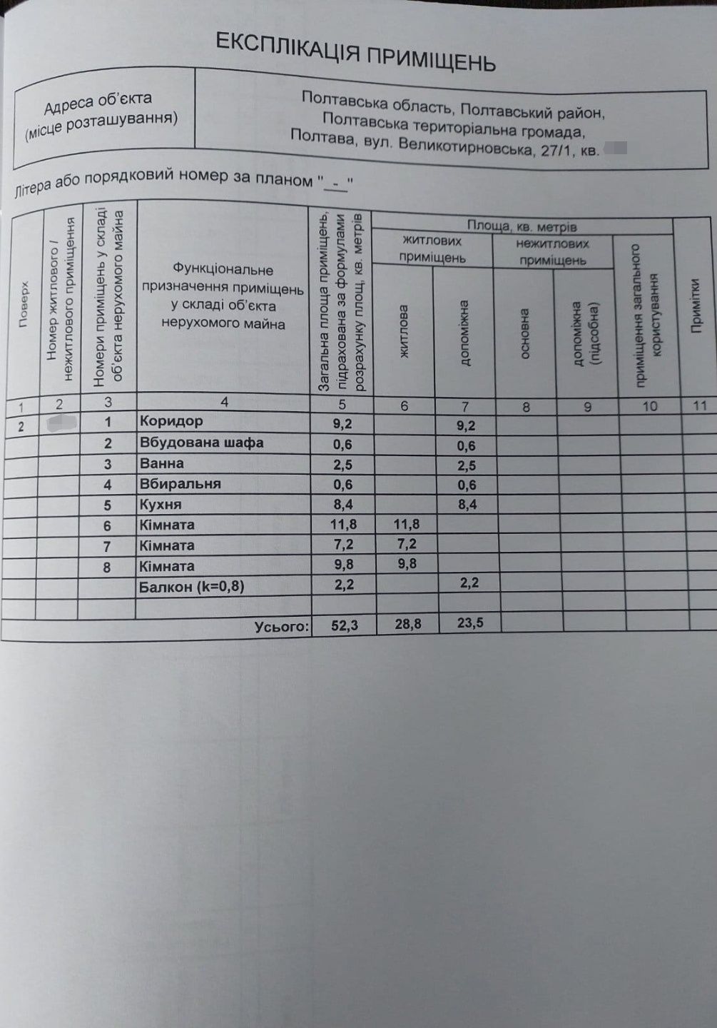 Продам трикімнатну район Половки