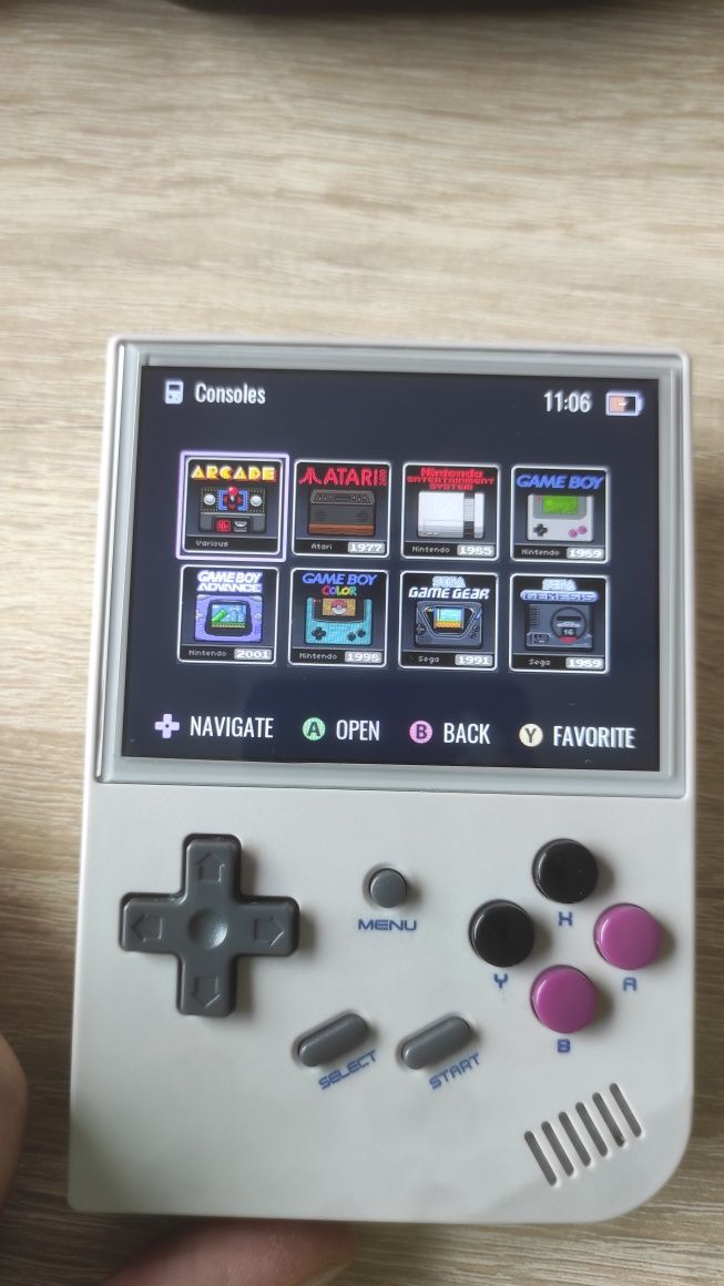 Retro konsola Anbernic RG35XX Duży zestaw karta 128 GB Grip Etui
