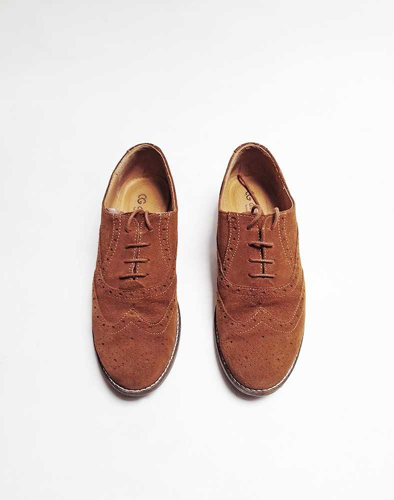 Sapatos Pele Camurça Castanho Senhora 40