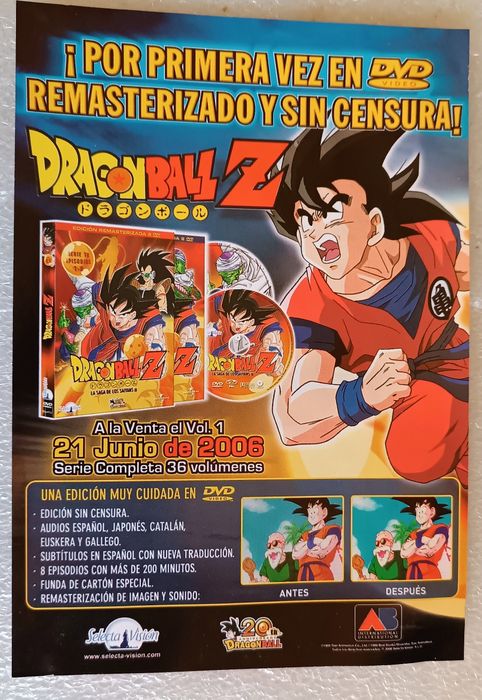 Raro Panfleto de publicidade DragonBall Z