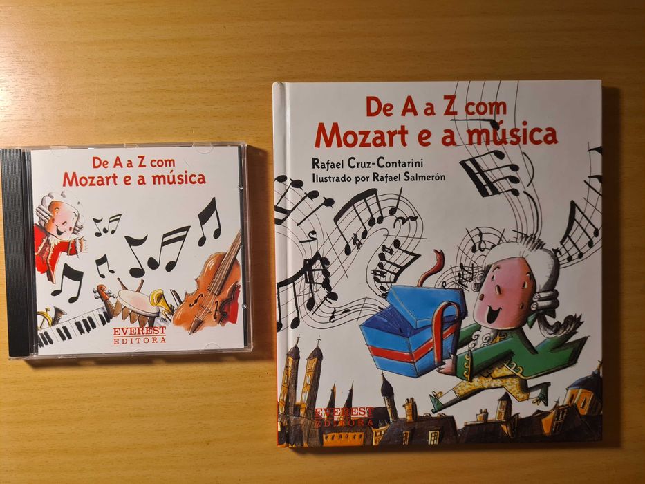 Livro e CD infantil "De A a Z com Mozart e a Música"