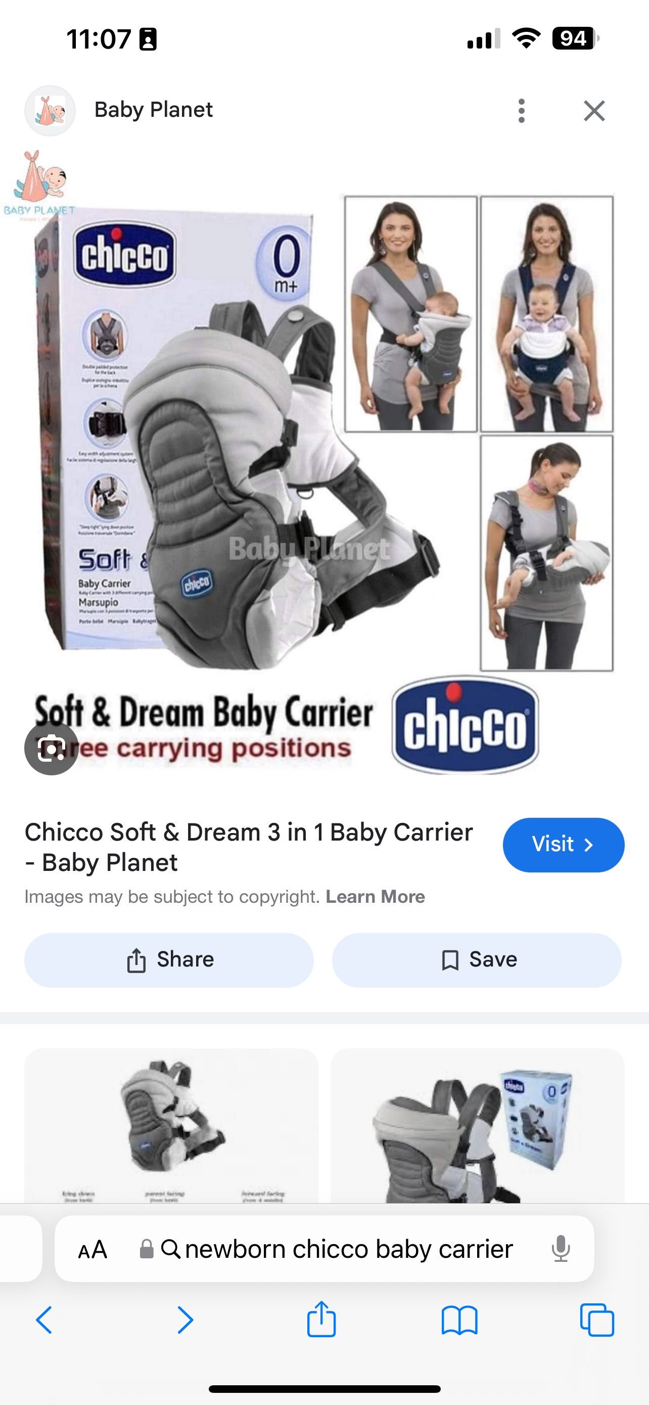 Marsúpio Chicco como novo