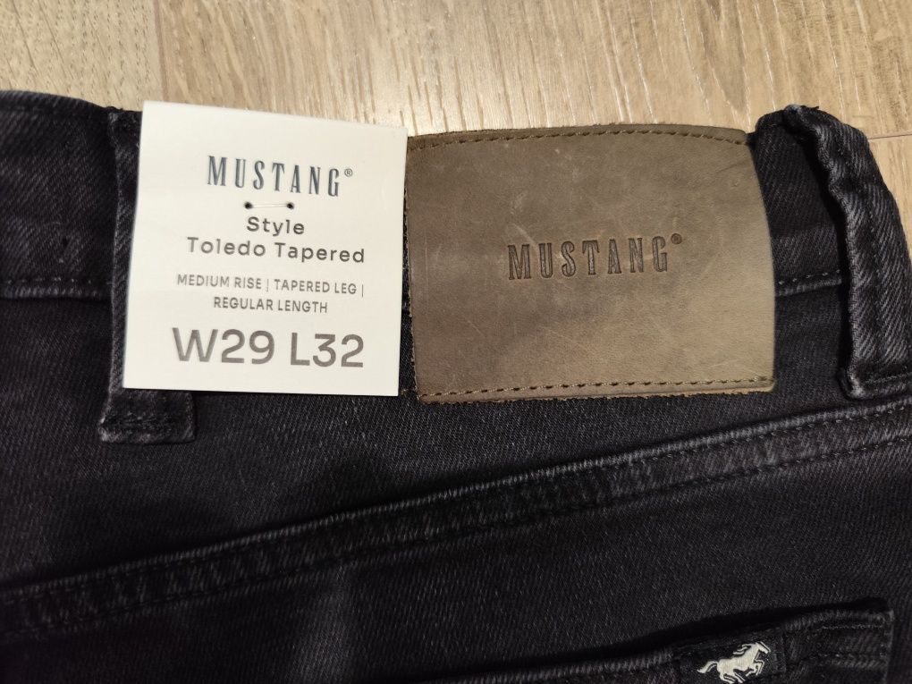 Mustang spodnie męskie jeans dżins Toledo tapered czarne nowe 29/32