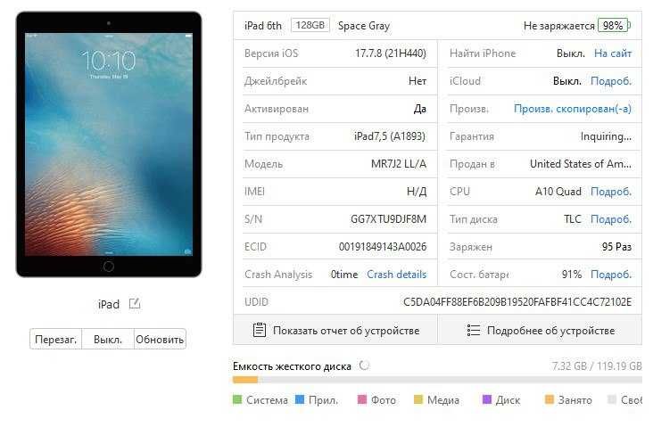 Ipad 6 128Gb Wifi Хороший стан