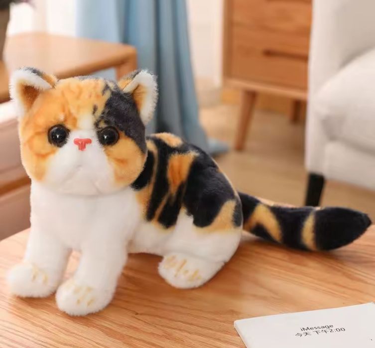 М'яка іграшка кіт як справжній, іграшка плюшева кішка, Екзот кошеня