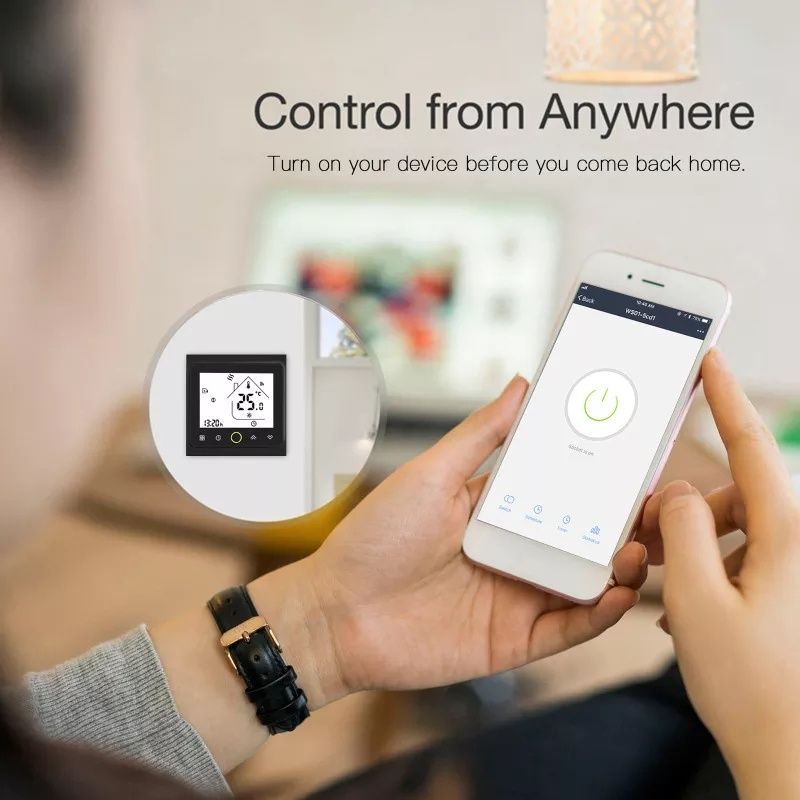 Терморегулятор Moes с WIFI термостат для теплої підлоги/для газ котла