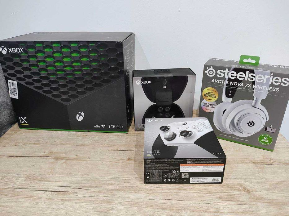 Оригінальні коробки Xbox Series X, Elite Core,  SteelSeries Nova 7x