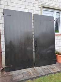 Drzwi metalowe garażowe 260x250 masywne ciężkie