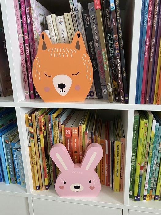 Królik, lisek drewniany ozdoby