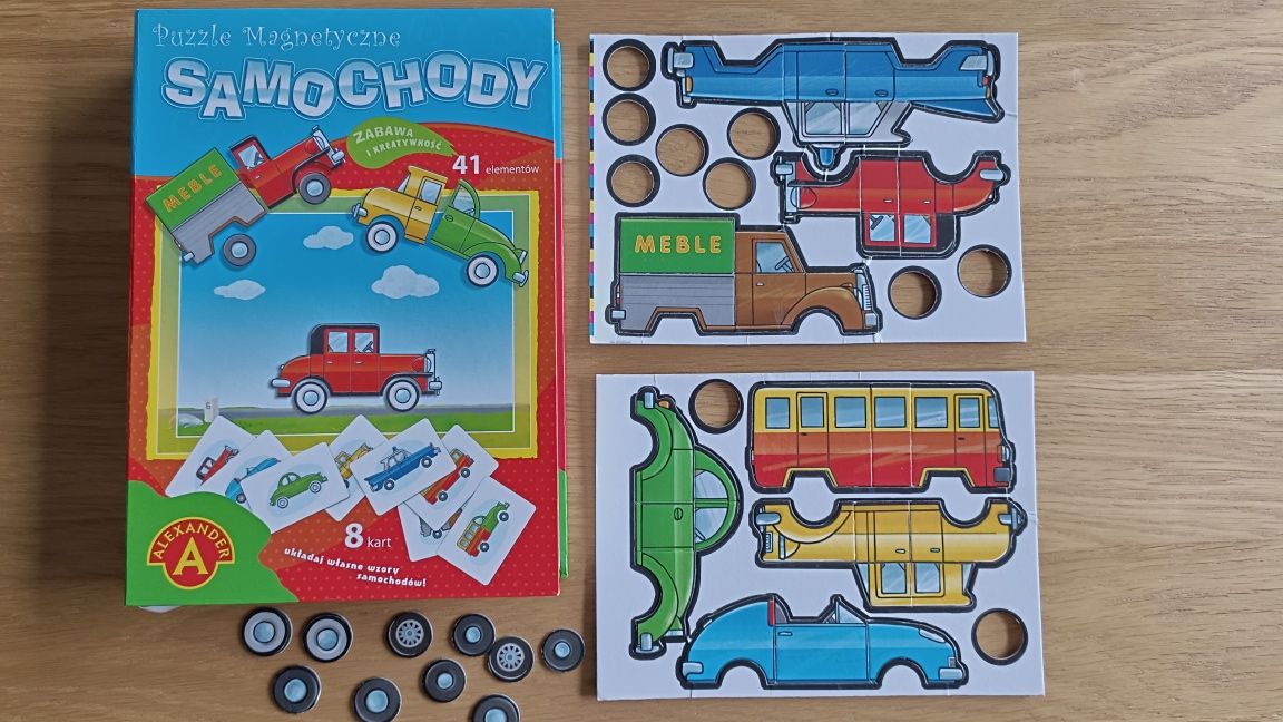 Puzzle magnetyczne Samochody