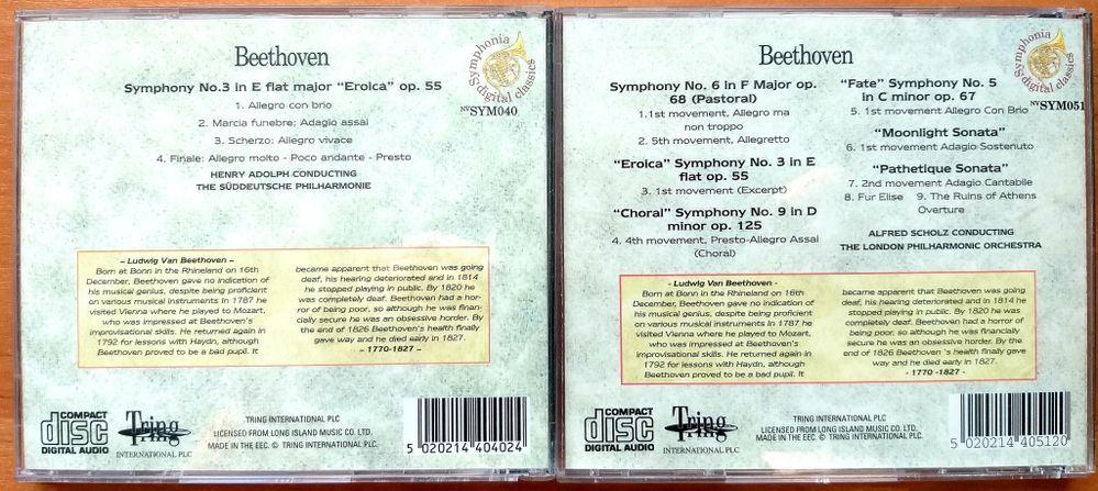 Beethoven Symphony 2CD