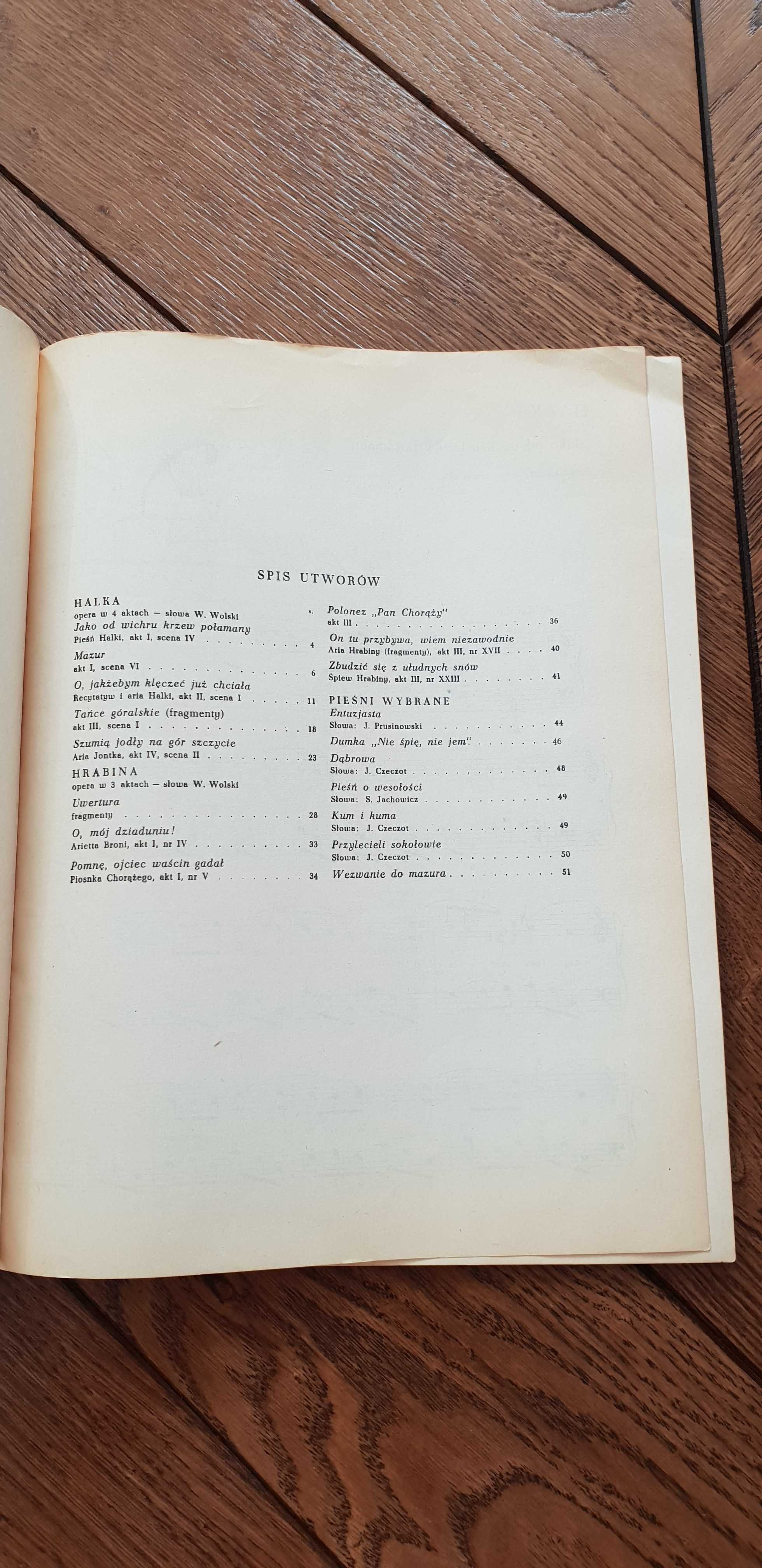 Zestaw nut rok 1962 "Melodie Stanisława Moniuszki" W. Rudziński