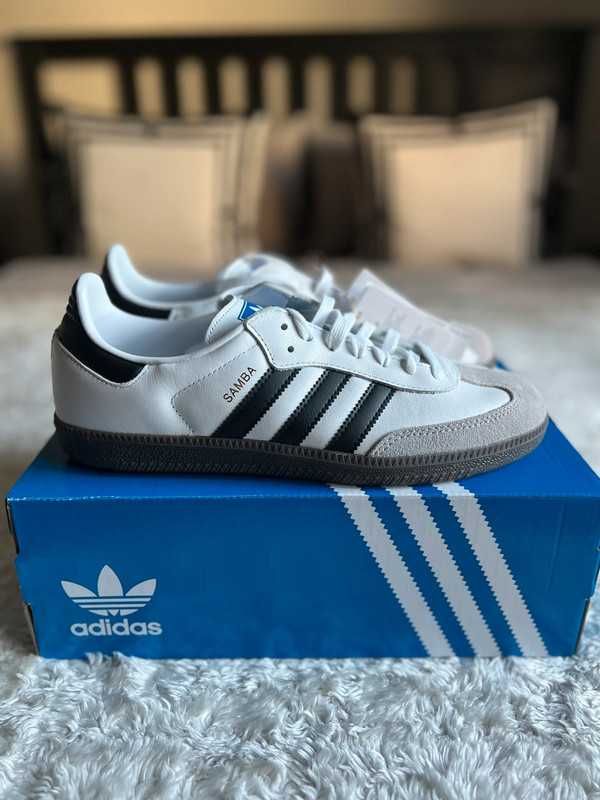 New Buty /Samba og*/ adidas_White-Czarne paski / uniseks/ r.41
