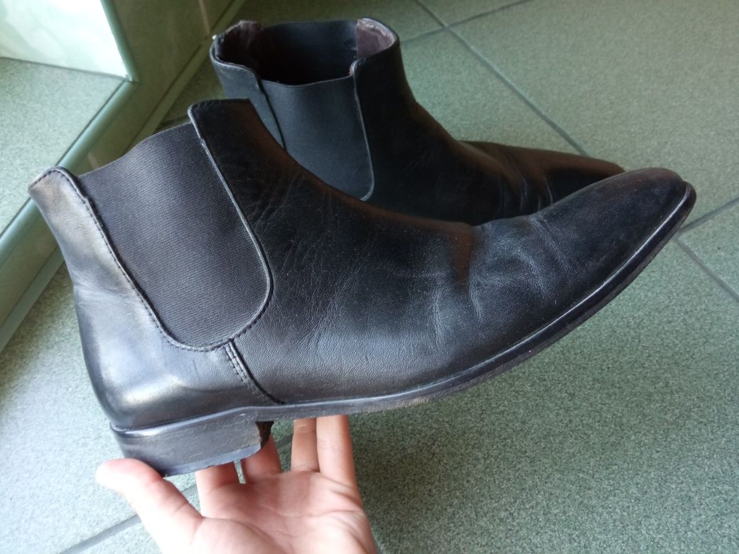 Натуральная кожа мужские туфли полуботинки Minelli  челси