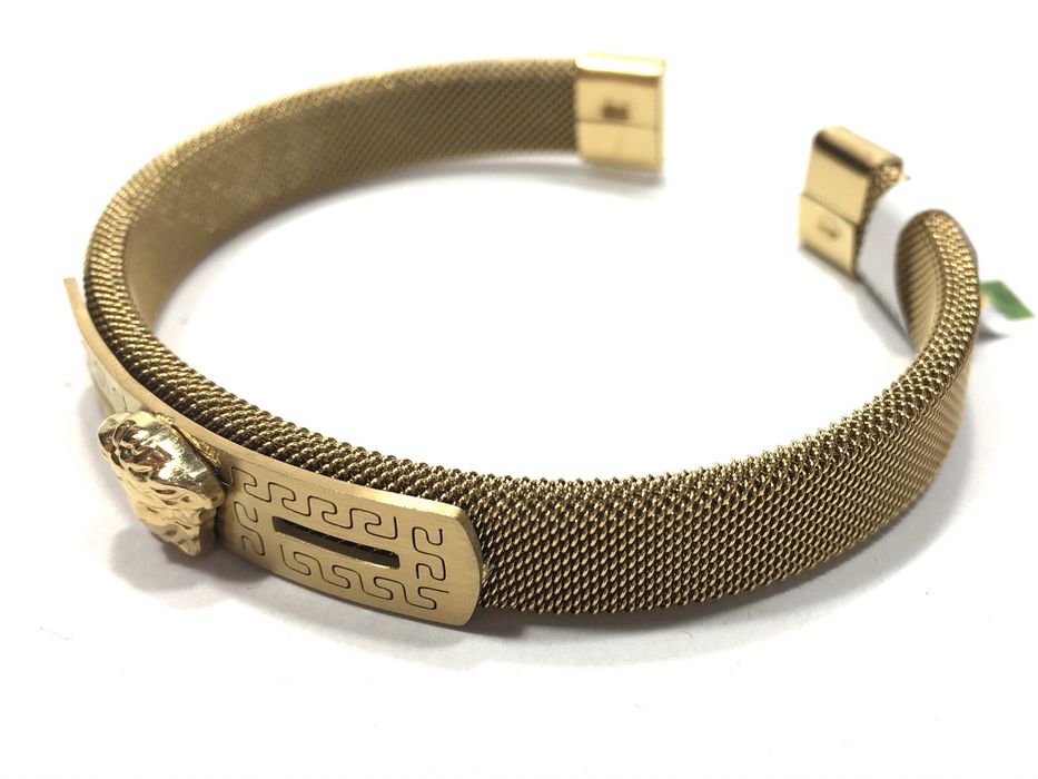VERSACE złota męska bransoleta•wybite próby 585•pozłacana ogniowo 14K