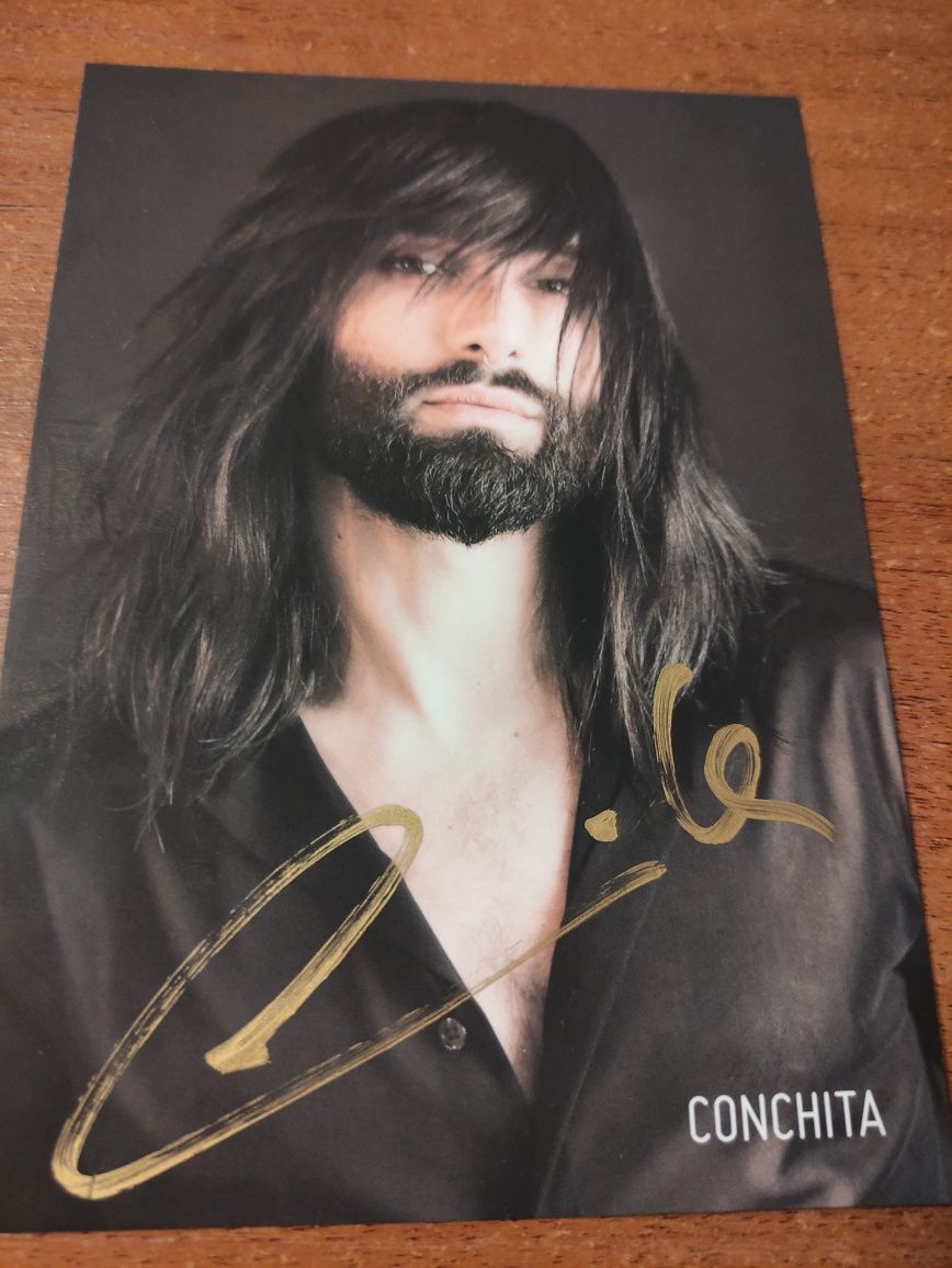 Autograf, podpis - Conchita Wurst Drag queen Thomas Neuwirth Muzyka