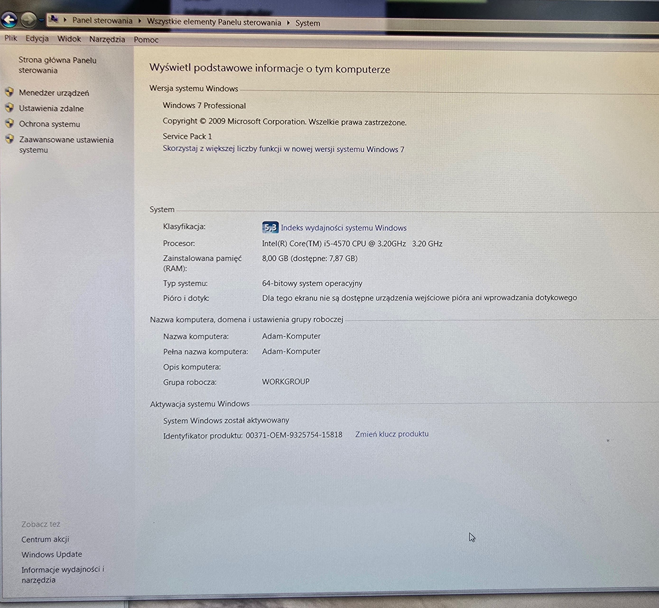 Komputer stacjonarny PC Zalman Z3 Plus  i5 3,2GHz 8GB Ram SSD 128GB