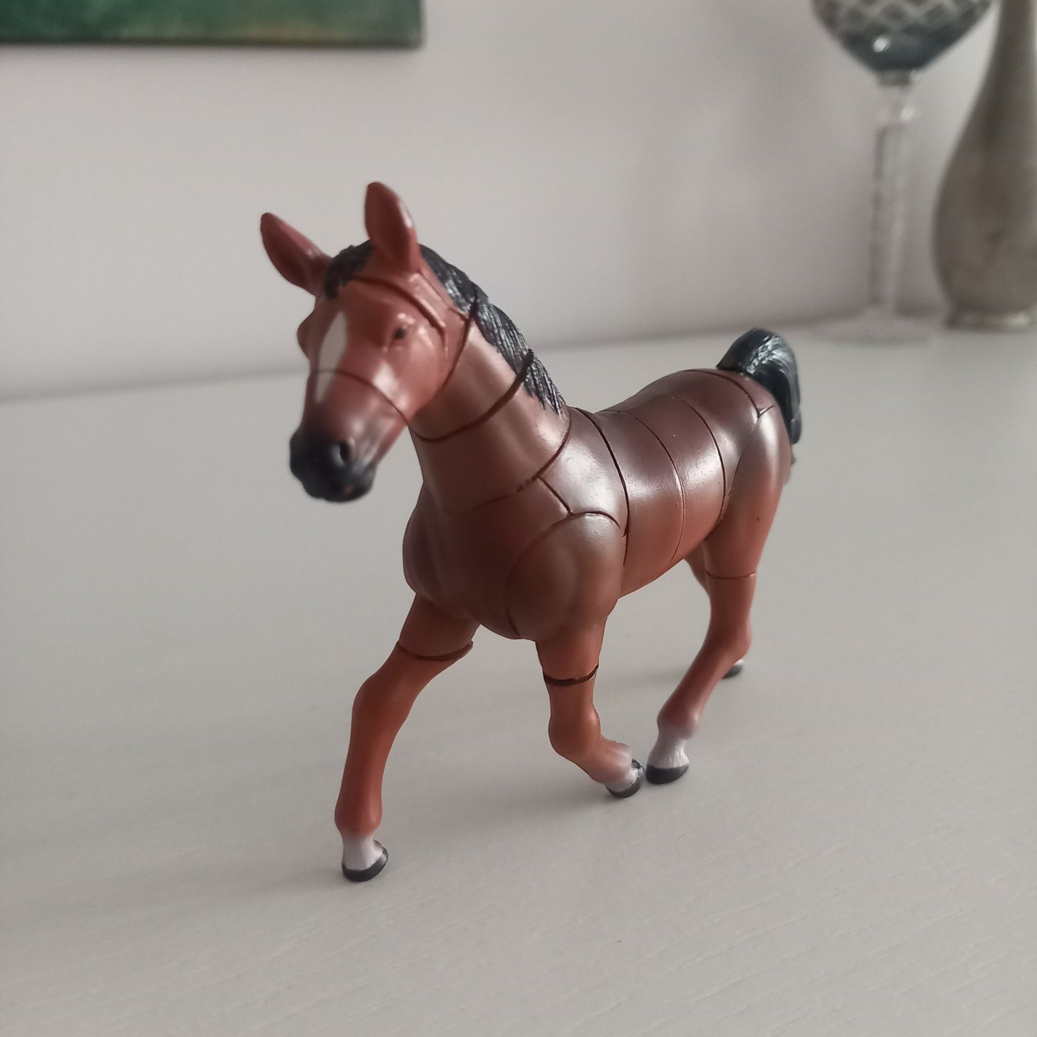 Konik rozkładany gniady koń figurka vintage 2002 zabawka edukacyjna br