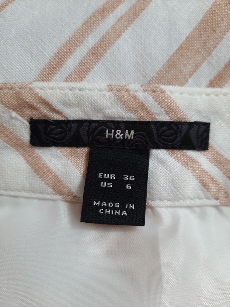 Spódnica H&M lniana