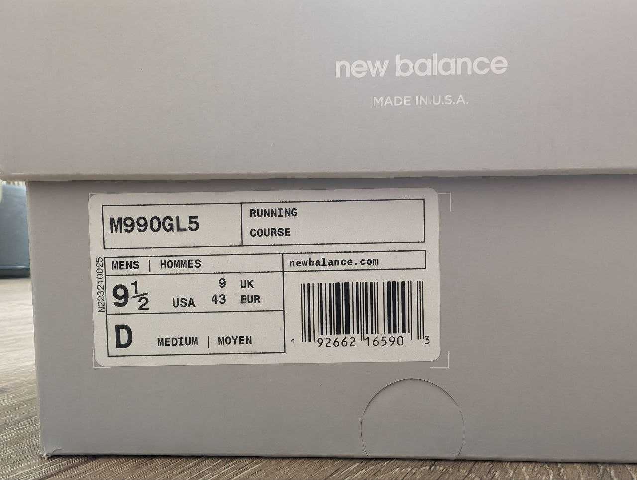 New balance M990GL5 made in usa!!!