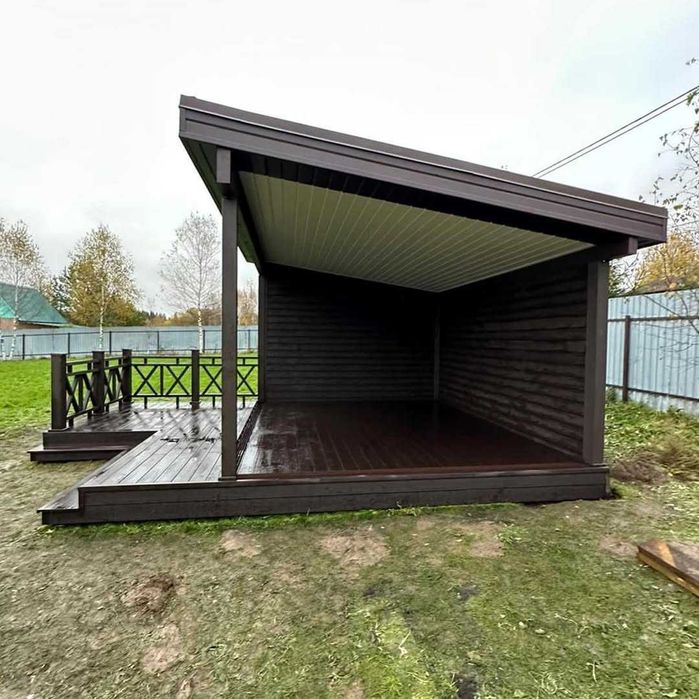 Бесідки альтанки тераси хозблоки автонавіси